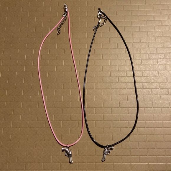 Minimalist, Stainless Steel Pistol Charm, With Adjustable Black Rope - Picture 7 of 11